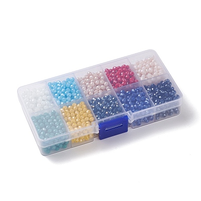 Electroplate Glass Beads EGLA-X0006-01F-4mm-1