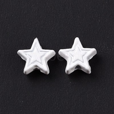 Spray Painted Alloy Beads PALLOY-K001-02N-1