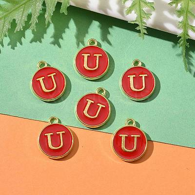 Golden Plated Alloy Enamel Charms LS-ENAM-S118-03U-1
