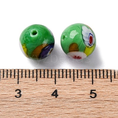Handmade Millefiori Lampwork Beads LAMP-R003-02B-08-1