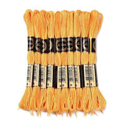 10 Skeins 6-Ply Polyester Embroidery Floss OCOR-K006-A48-1