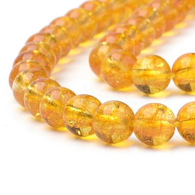 Synthetic Citrine Beads Strands G-S150-14-8mm-1