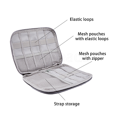 Nylon Watch Bands Storage Bag ABAG-WH0038-20A-1