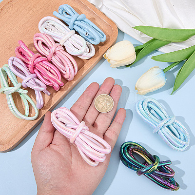 9Pcs 9 Colors Round PU Leather Cord OCOR-SC0001-16-1