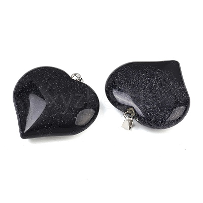 Synthetic Blue Goldstone Pendants GG-K002-04Y-1