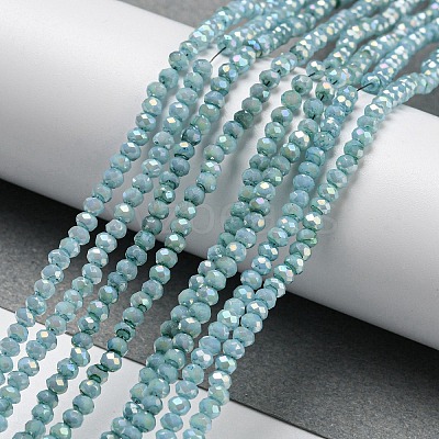 Opaque Baking Paint Glass Beads Strands DGLA-F002-03A-1