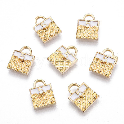 Rack Plating Alloy Enamel Charms ENAM-T011-119-1