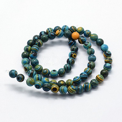 Synthetic Malachite Beads Strands G-A186-A-03-1