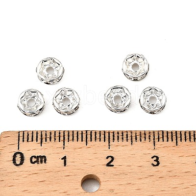 Brass Rhinestone Spacer Beads X-RB-A014-Z6mm-01S-1