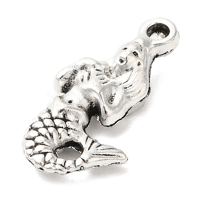 Tibetan Style Alloy Mermaid Pendants TIBEP-Q043-223-RS-1