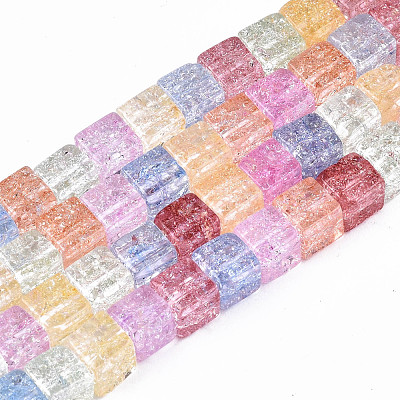 Crackle Glass Beads GLAA-S192-005A-1