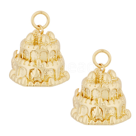 2 Pcs Brass Pendants KK-TA0003-11G-1