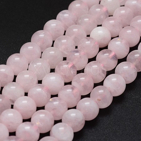 Natural Madagascar Rose Quartz Beads Strands G-K285-33-12mm-01-1