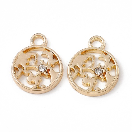 Alloy Crystal Rhinestone Pendants ALRI-K049-07G-1