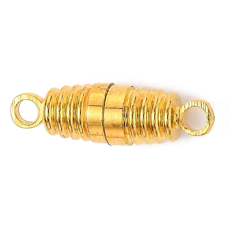 Brass Magnetic Clasps with Loops KK-O134-11G-1