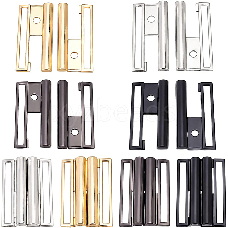 BENECREAT 8Sets 4 Colors Zinc Alloy Belt Buckles FIND-BC0002-47-1