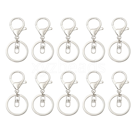 10Pcs Alloy Split Key Rings KK-YW0002-01P-1