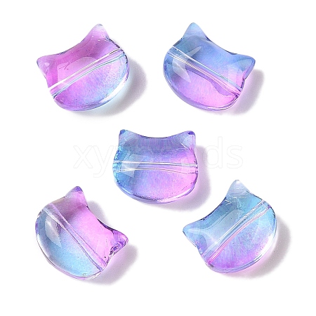 Transparent Spray Paint Glass Beads GLAA-Z011-03J-1