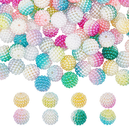 SUNNYCLUE 160Pcs 8 Colors Imitation Pearl Acrylic Beads OACR-SC0001-16-1