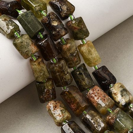Natural Green Garnet Beads Strands GG-CBA8682-A10-1