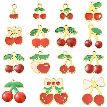 15Pcs 15 Styles 304 Stainless Steel Pendants STAS-CJ0003-09-1