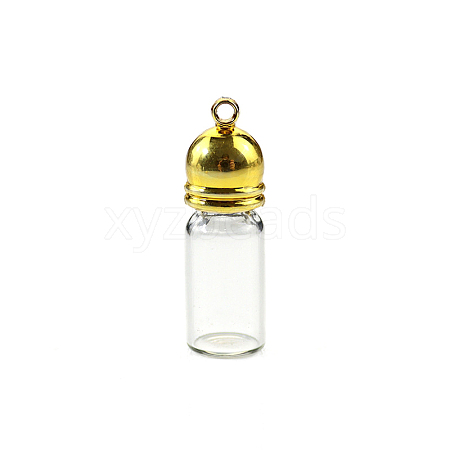 Transparent Glass Bottle Pendants PW-WG72D6E-05-1