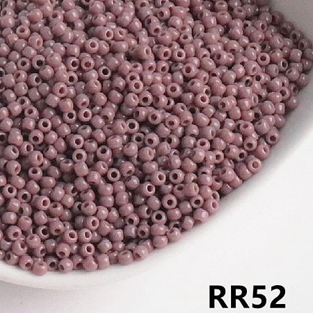 Opaque 6/0 Glass Seed Beads SEED-I013-4mm-RR52-1