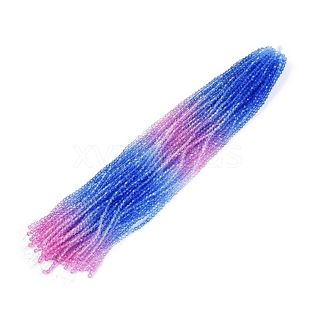 Gradient Color Baking Painted Glass Bead Strands DGLA-A039-T6mm-A019-1