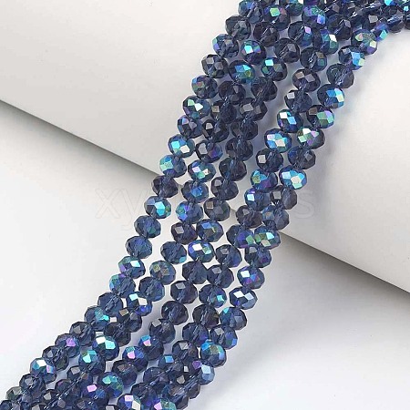 Electroplate Glass Beads Strands EGLA-A044-T6mm-L12-1