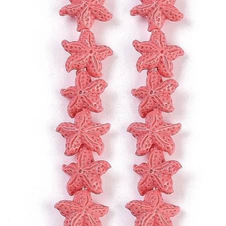 Synthetic Coral Dyed Carved Beads Strands CORA-K009-06A-08-1