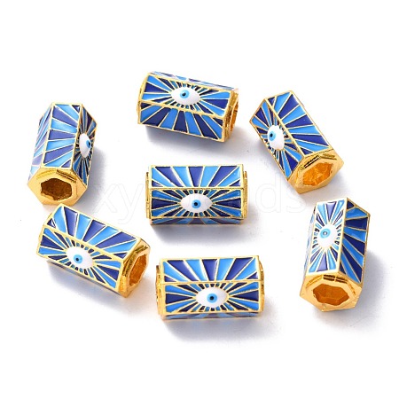 Alloy Enamel Beads ENAM-F141-02B-G-1