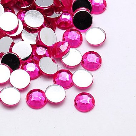 Imitation Taiwan Acrylic Rhinestone Cabochons GACR-A002-4mm-02-1