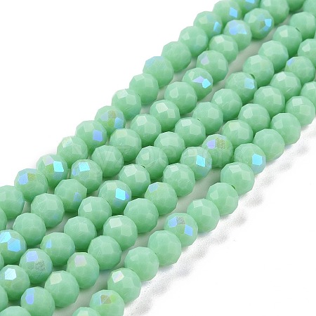 Electroplate Glass Beads Strands EGLA-A034-P1mm-B22-1