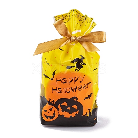 50Pcs Rectangle Halloween Candy Plastic Bags ABAG-U001-01B-1