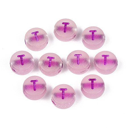 Luminous Frosted Acrylic Beads FACR-T008-02T-1