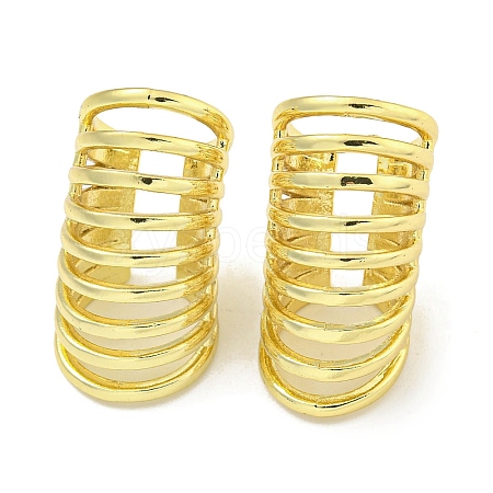 Brass Cuff Earrings EJEW-C104-063G-1