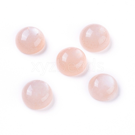 Natural Sunstone Cabochons G-L541-01A-6mm-1