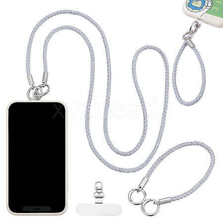 2Sets 2 Styles Alloy Mobile Phone Straps AJEW-NB0009-04B-1
