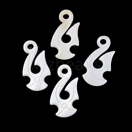 Natural Freshwater Shell Pendants BSHE-Z003-25-1