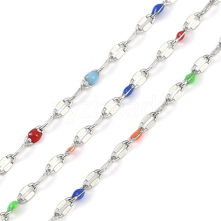 Brass Dapped Chains AJEW-Q153-03P-05-1