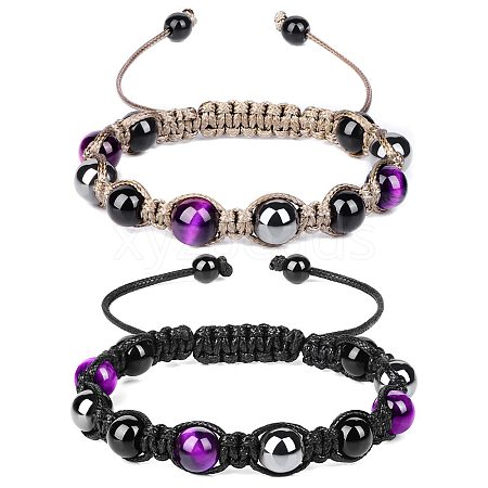 Braided Bead Bracelets PW-WG85892-06-1