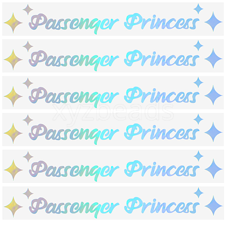 PVC Passenger Princess Self Adhesive Car Stickers STIC-WH0013-11A-1