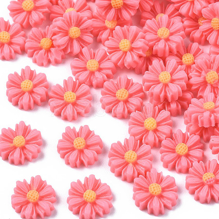 Flatback Hair & Costume Accessories Ornaments Scrapbook Embellishments Resin Flower Daisy Cabochons CRES-Q102-07-1