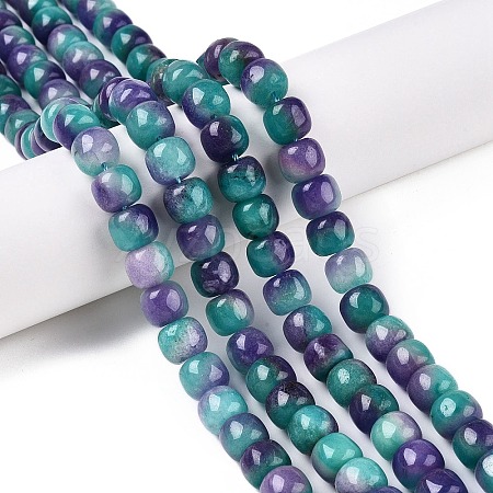 Dyed Natural White Jade Beads Strands G-T138-D19-1