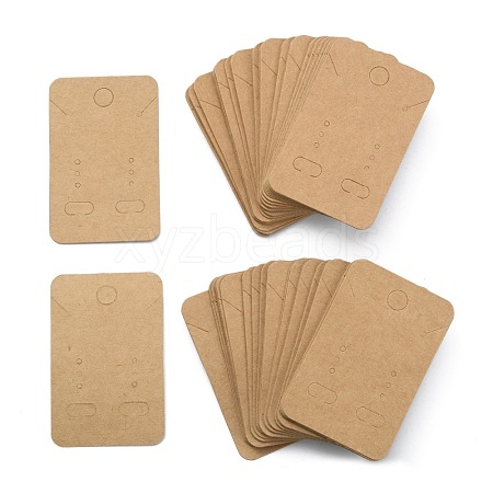 Blank Kraft Paper Necklace Earring Stud Display Cards CDIS-TAC0010-01-1