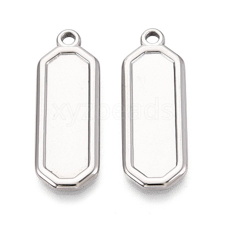304 Stainless Steel Pendant Cabochon Settings STAS-N108-63P-1