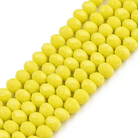 Opaque Solid Color Glass Beads Strands EGLA-A034-P10mm-D26-1