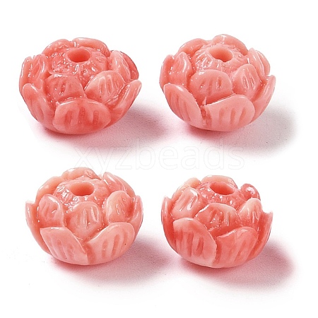 Synthetic Shell Dyed Carved Beads SHEL-H005-18-1