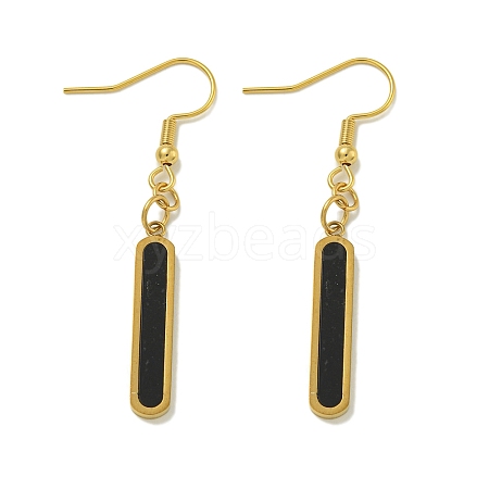 Rectangle Ion Plating(IP) 304 Stainless Steel Dangle Earrings EJEW-G400-48G-01-1