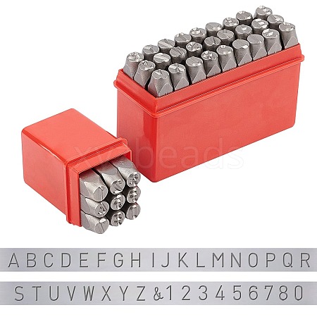 Iron Metal Stamps Set AJEW-PH0002-06-1